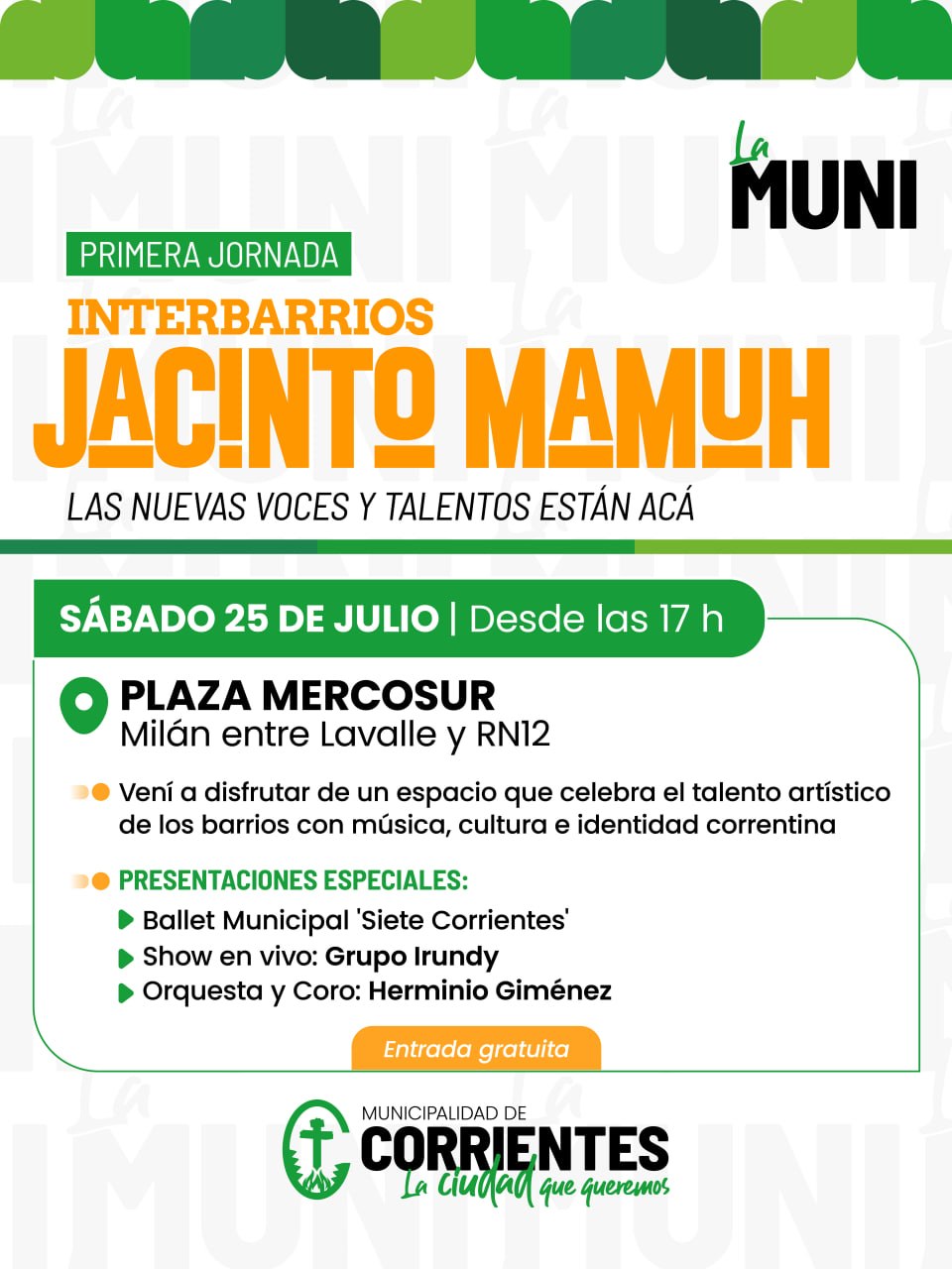 La Municipalidad pone en marcha el certamen inter barrios “Jacinto Mamuh”
